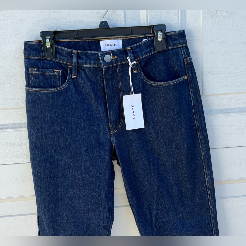 Women's Frame Jeans Le Sylvie Slender Straight Bowie High Rise blue 27 - Picture 2 of 6